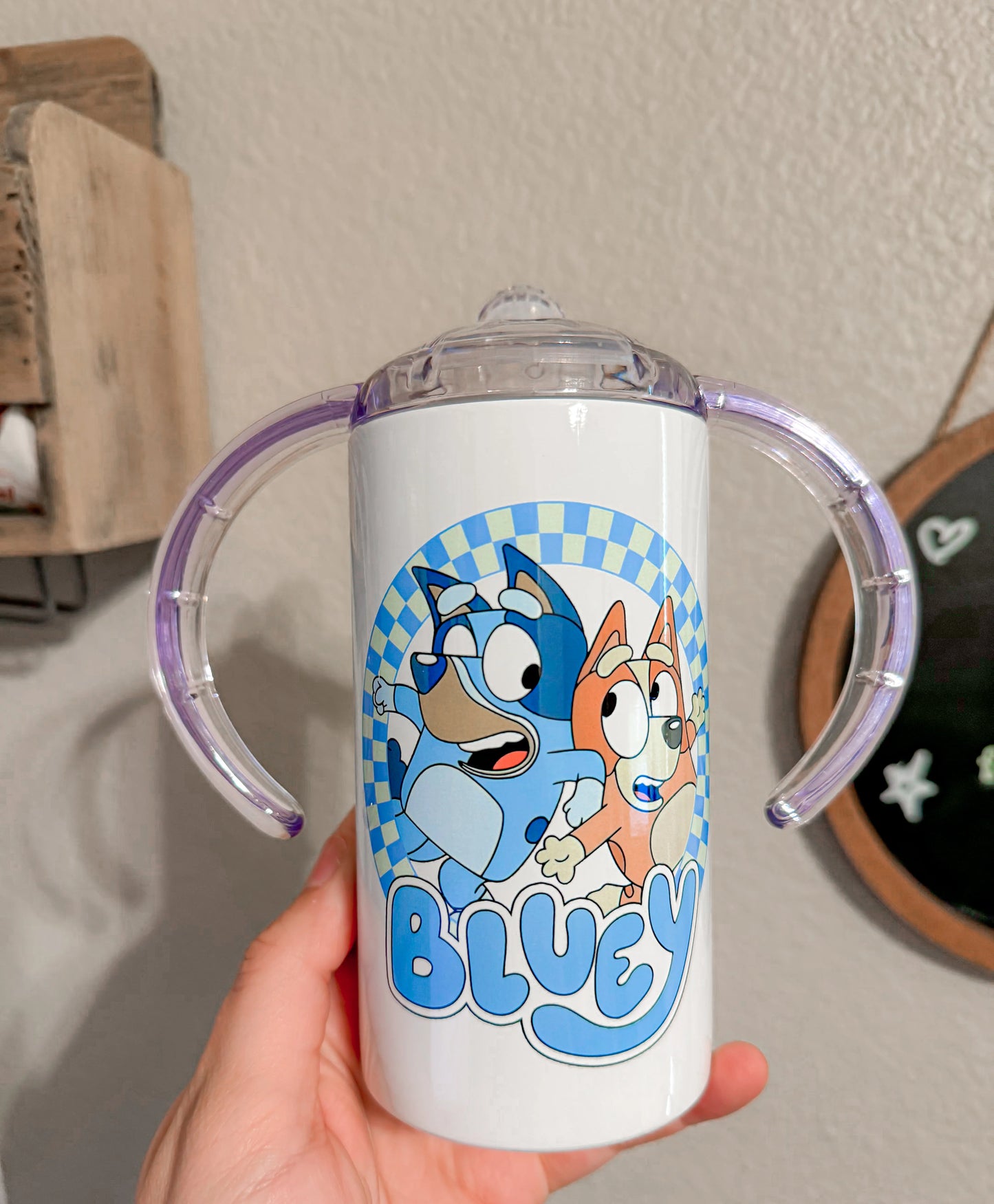 12 oz Bluey Sippy Cups